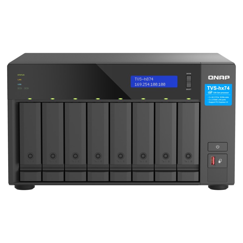 QNAP TVS-H874T-I7-32G serveur de stockage NAS Tower Intel® Core™ i7 32 Go DDR4 0 To QNAP QTS Noir QNAP TVS-H874T-I7-32G serveur de stockage NAS Tower Intel® Core™ i7 32 Go DDR4 0 To QNAP QTS Noir