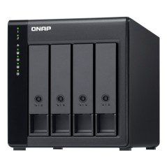 QNAP TL-D400S Boîtier de disques de stockage Boîtier disque dur SSD Noir, Gris 2.5 3.5"