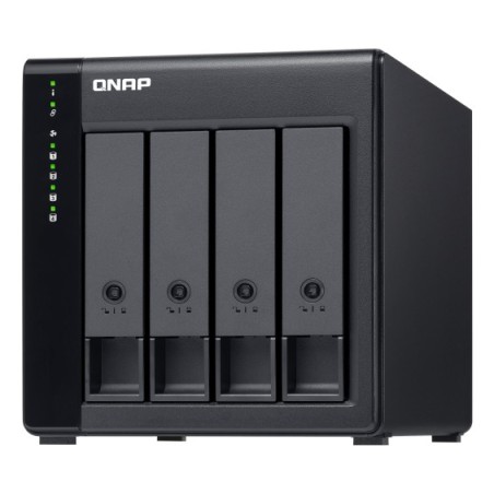 QNAP TL-D400S Boîtier de disques de stockage Boîtier disque dur SSD Noir, Gris 2.5 3.5"