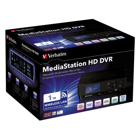 Verbatim MediaStation HD DVR Wireless Network Multimedia Recorder 1TB Noir