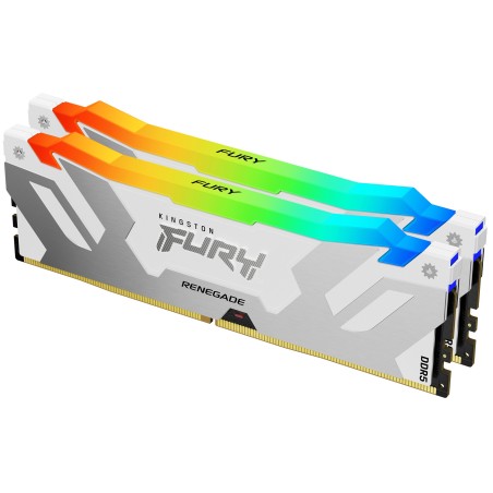 Kingston Technology FURY 32Go 7200MT s DDR5 CL38 DIMM (Kit de 2) Renegade RGB Blanc XMP