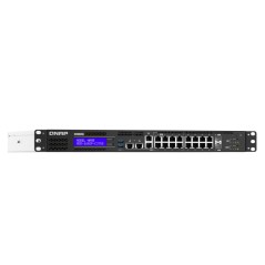 QNAP QGD-1602P Géré L2 2.5G Ethernet (100/1000/2500) Connexion Ethernet, supportant l'alimentation via ce port (PoE) Noir, Gris