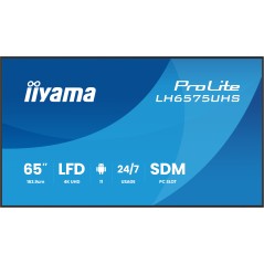iiyama LH6575UHS-B2AG Écran d'affichage dynamique Écran plat de signalisation numérique 163,8 cm (64.5") LCD Wifi 500 cd/m² 4K