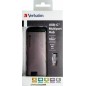 Verbatim 49142 station d'accueil USB 3.2 Gen 1 (3.1 Gen 1) Type-C Noir, Argent