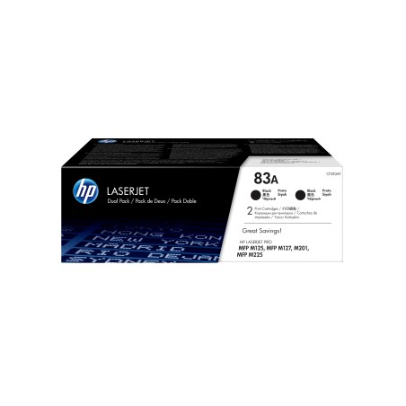 HP Pack de 2 toners LaserJet 83A noir authentiques