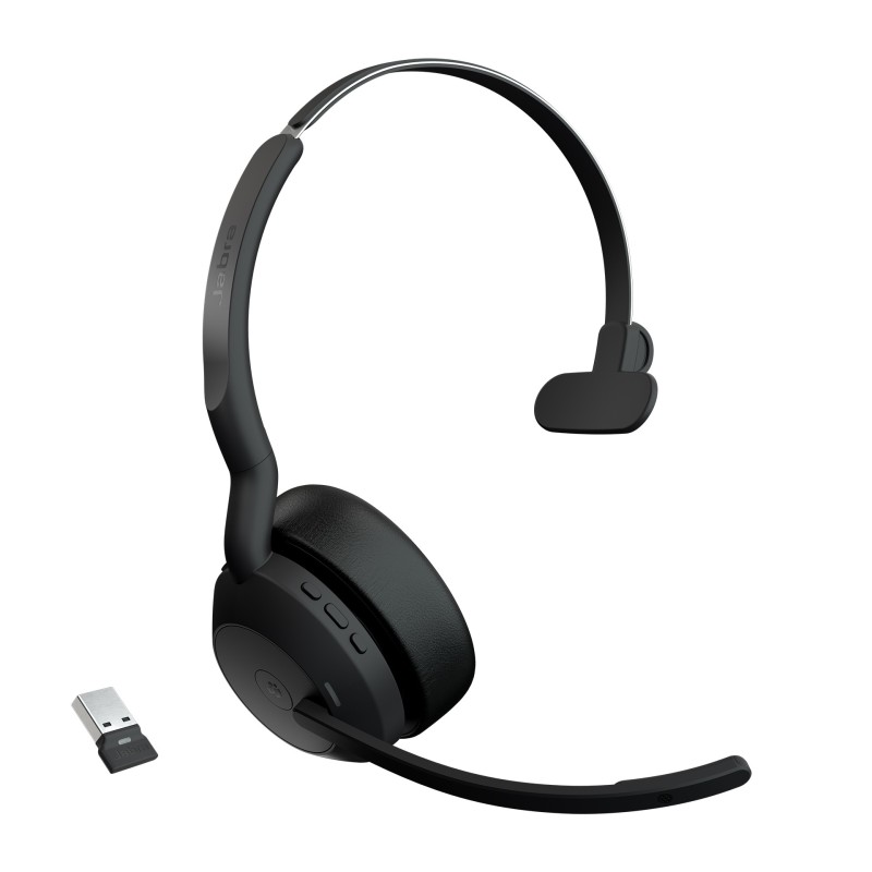 Jabra Evolve2 55 Casque Sans fil Arceau Bureau/Centre d'appels USB Type-C Bluetooth Socle de chargement Jabra Evolve2 55 Casque Sans fil Arceau Bureau/Centre d'appels USB Type-C Bluetooth Socle de chargement