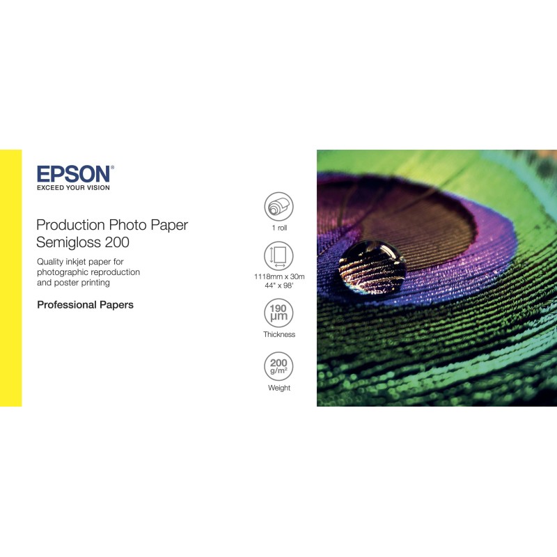 Epson Production Photo Paper Semigloss 200 44" x 30m Epson Production Photo Paper Semigloss 200 44" x 30m