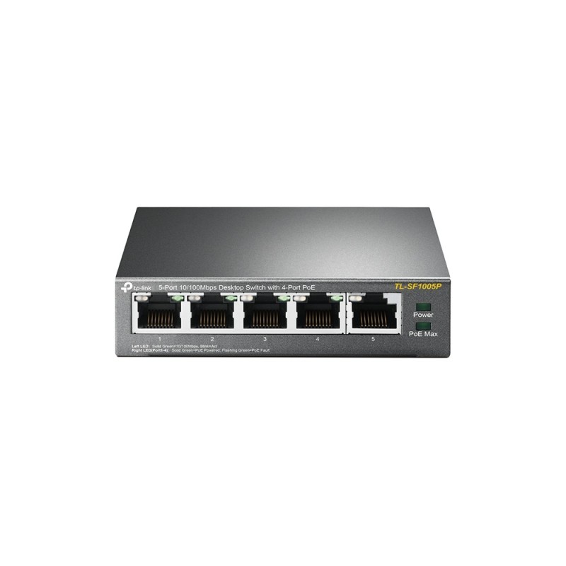 TP-Link TL-SF1005P commutateur réseau Non-géré Fast Ethernet (10/100) Connexion Ethernet, supportant l'alimentation via ce port