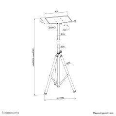 Neomounts NS-FS200BLACK Support au sol 10-32"
