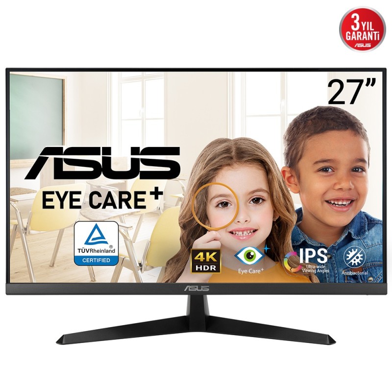 ASUS VY27UQ écran plat de PC 68,6 cm (27") 3840 x 2160 pixels 4K Ultra HD LCD Noir ASUS VY27UQ écran plat de PC 68,6 cm (27") 3840 x 2160 pixels 4K Ultra HD LCD Noir