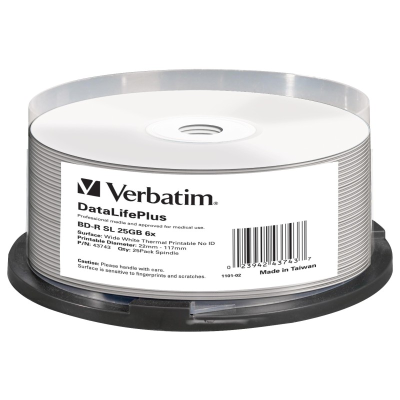 Verbatim DataLifePlus BD-R 25 Go 25 pièce(s)