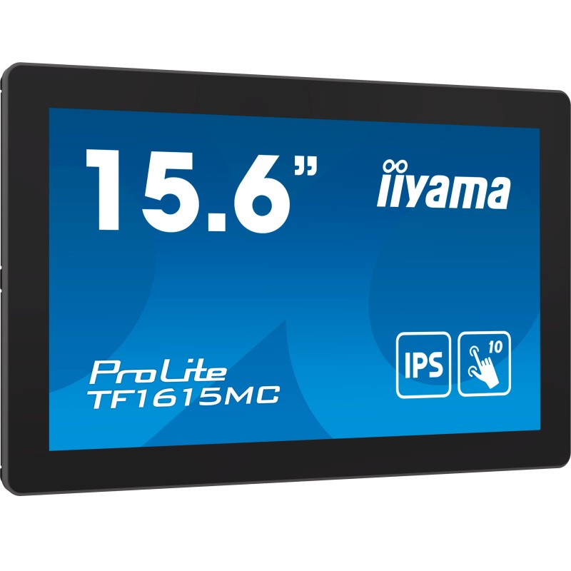 iiyama ProLite TF1615MC-B1 écran plat de PC 39,6 cm (15.6") 1920 x 1080 pixels Full HD Écran tactile Noir iiyama ProLite TF1615MC-B1 écran plat de PC 39,6 cm (15.6") 1920 x 1080 pixels Full HD Écran tactile Noir
