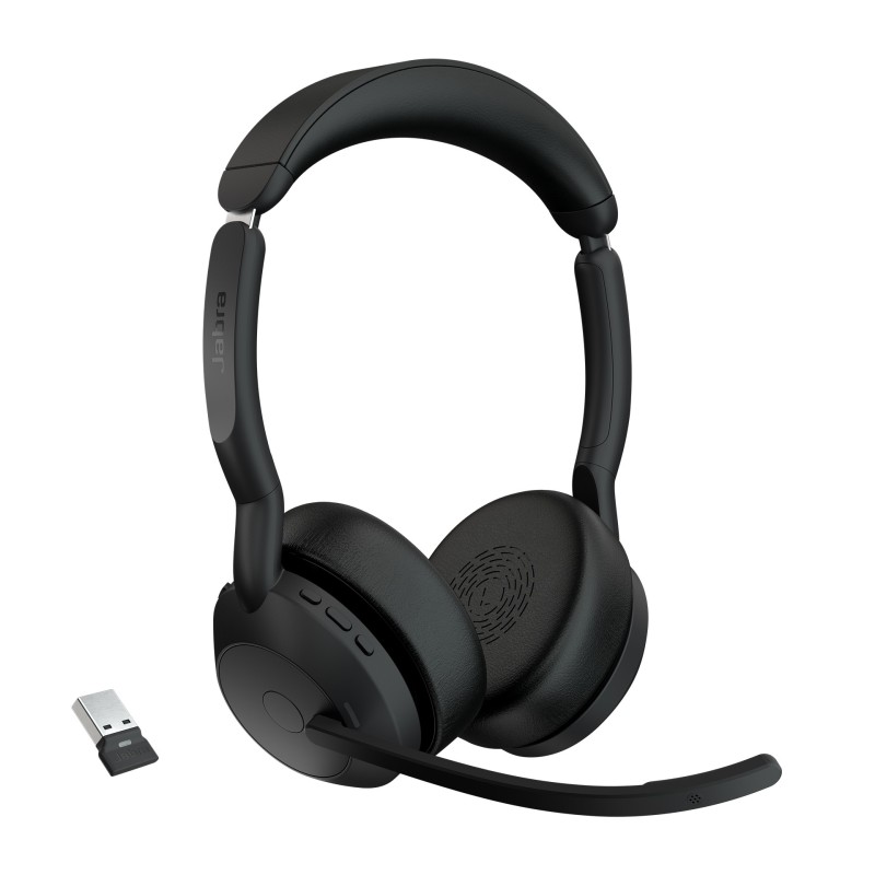 Jabra Evolve2 55 Casque Sans fil Arceau Bureau/Centre d'appels USB Type-C Bluetooth Socle de chargement