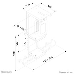 Neomounts CPU-D075BLACK LK Support pour ordinateur - verrouillable - max 10 kg - universel