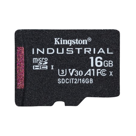 Kingston Technology Carte 16GB microSDHC Industrielle C10 A1 pSLC emballage individuel sans adaptateur