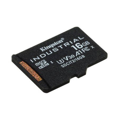 Kingston Technology Carte 16GB microSDHC Industrielle C10 A1 pSLC emballage individuel sans adaptateur