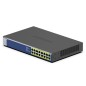 NETGEAR GS516PP Non-géré Gigabit Ethernet (10/100/1000) Connexion Ethernet, supportant l'alimentation via ce port (PoE) Bleu,
