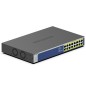 NETGEAR GS516PP Non-géré Gigabit Ethernet (10/100/1000) Connexion Ethernet, supportant l'alimentation via ce port (PoE) Bleu,
