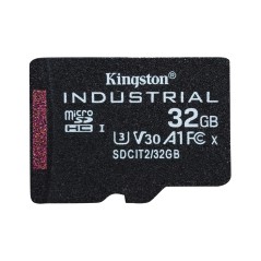 Kingston Technology Carte 32GB microSDHC Industrielle C10 A1 pSLC emballage individuel sans adaptateur
