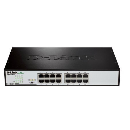 D-Link DGS-1016D/E commutateur réseau Non-géré Noir, Métallique