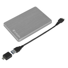 Verbatim Disque dur portable mince Store n Go ALU 1 To gris