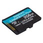 Kingston Technology Carte microSDXC Canvas Go Plus Gen4 200 Mo/s A2 U3 V30 256 Go + adaptateur