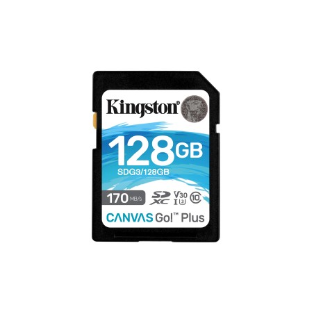 Kingston Technology Canvas Go! Plus Carte SDXC Canvas Go Plus 170R C10 UHS-I U3 V30 de 128 Go