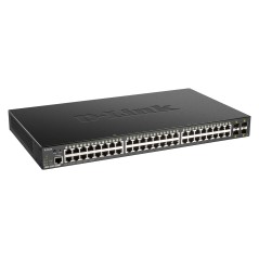 D-Link DGS-1250-52XMP Géré L3 Connexion Ethernet, supportant l'alimentation via ce port (PoE) Noir