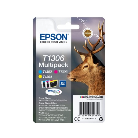 Epson Stag Encre DURABrite Ultra multipack 3 couleurs Cerf T1306