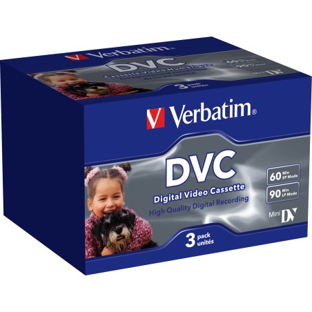 Verbatim Digital Video Cassette 60 min, 3pk Cassette vidéo 3 pièce(s)