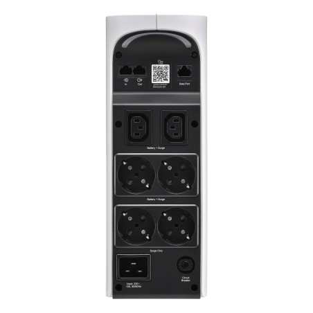 APC Back-UPS Pro for Gaming, 2200VA/1320W, Tower, 230V, 4x Schuko and 2x IEC C13 outlets, RGB Lights, Pure Sine Wave, Arctic