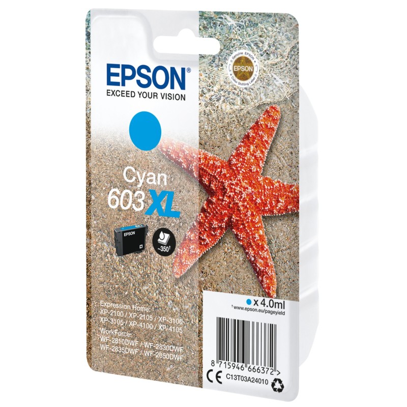 Epson Singlepack Cyan 603XL Ink Epson Singlepack Cyan 603XL Ink