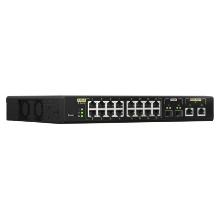 QNAP QSW-M2116P-2T2S commutateur réseau Géré L2 2.5G Ethernet Connexion Ethernet, supportant l'alimentation via ce port (PoE)