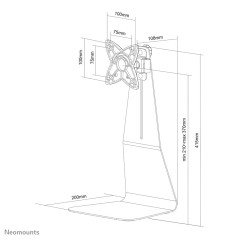 Neomounts FPMA-D800 Support d'écran à poser 10-27"