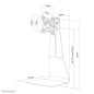 Neomounts FPMA-D800 Support d'écran à poser 10-27"