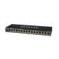 NETGEAR GS316PP Non-géré Gigabit Ethernet (10/100/1000) Connexion Ethernet, supportant l'alimentation via ce port (PoE) Noir