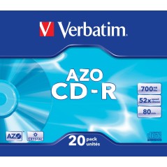 Verbatim CD-R AZO Crystal 700 Mo 52x 20 pièce(s)