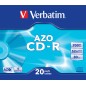 Verbatim CD-R AZO Crystal 700 Mo 52x 20 pièce(s)