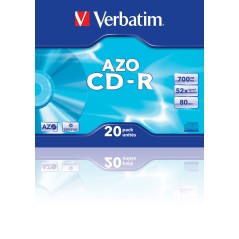 Verbatim CD-R AZO Crystal 700 Mo 52x 20 pièce(s)
