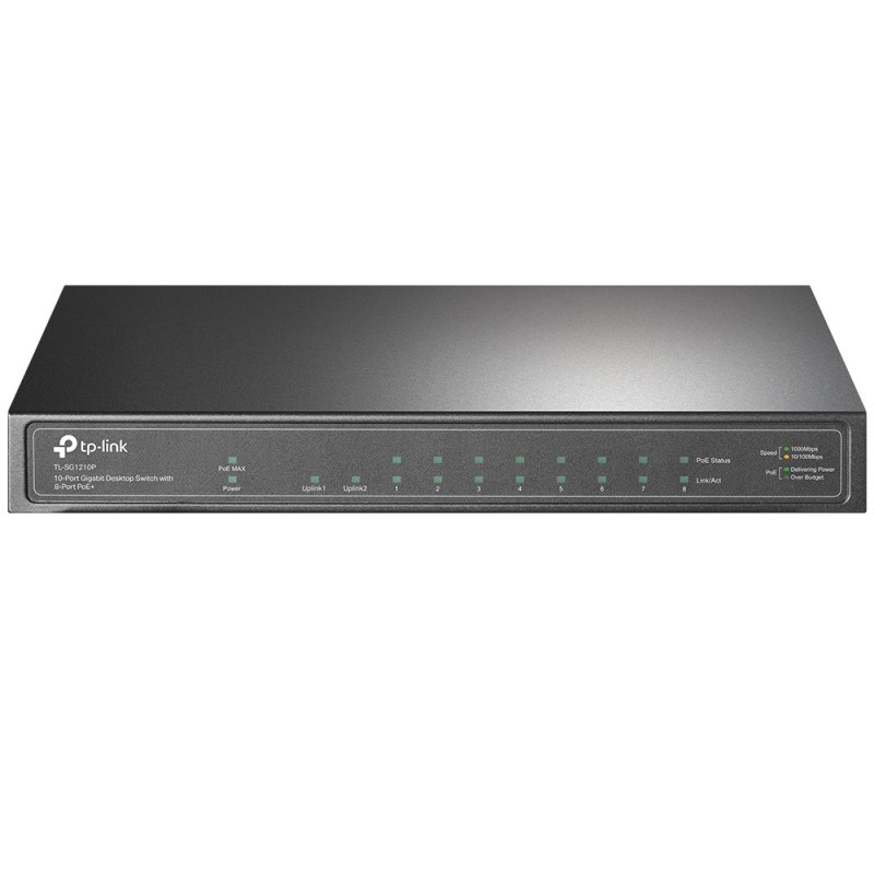TP-Link TL-SG1210P commutateur réseau Non-géré Gigabit Ethernet (10/100/1000) Connexion Ethernet, supportant l'alimentation via