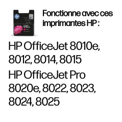 HP 912XL Cartouche d'encre magenta authentique, grande capacité