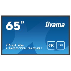 iiyama LH6570UHB-B1 Écran d'affichage dynamique Écran plat de signalisation numérique 163,8 cm (64.5") VA 700 cd/m² 4K Ultra HD