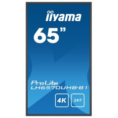 iiyama LH6570UHB-B1 Écran d'affichage dynamique Écran plat de signalisation numérique 163,8 cm (64.5") VA 700 cd m² 4K Ultra HD