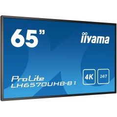 iiyama LH6570UHB-B1 Écran d'affichage dynamique Écran plat de signalisation numérique 163,8 cm (64.5") VA 700 cd m² 4K Ultra HD