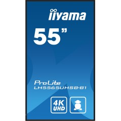 iiyama LH5565UHSB-B1 Écran d'affichage dynamique En forme de kiosk 138,7 cm (54.6") LED Wifi 800 cd m² 4K Ultra HD Noir Intégré