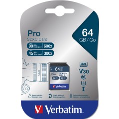 Verbatim Pro 64 Go SDXC UHS Classe 10