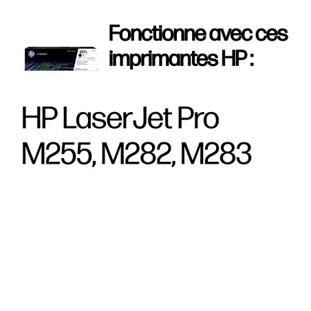 HP Toner noire LaserJet 207X authentique grande capacité
