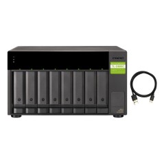 QNAP TL-D800C Boîtier de disques de stockage Boîtier disque dur/SSD Noir, Gris 2.5/3.5"