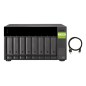 QNAP TL-D800C Boîtier de disques de stockage Boîtier disque dur/SSD Noir, Gris 2.5/3.5"