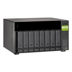 QNAP TL-D800C Boîtier de disques de stockage Boîtier disque dur SSD Noir, Gris 2.5 3.5"